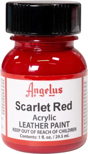 Angelus Pintura acrílica para cuero, rojo escarlata, 1 oz