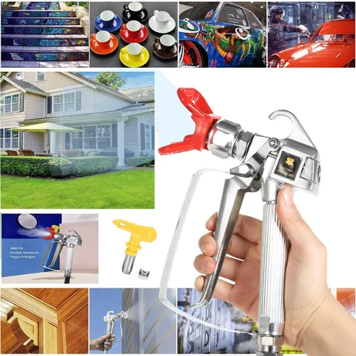 Miniatura 2 de Pistola de pintura sin aire, alta presión de 3600 PSI, pistola de pulverización sin aire con punta 517 que se adapta a la mayoría de pulverizadores