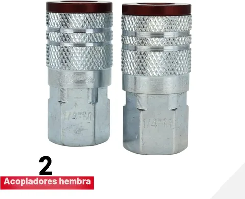 Miniatura 6 de Milton S-314MKIT ColorFit kit de acoplador y enchufe (estilo M, rojo) - 1/4 pulgadas NPT (14 piezas)