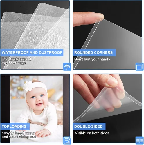 Miniatura 4 de Sherr 2 piezas protectores rígidos para impresión de 18 x 24 pulgadas, protectores de láminas de plástico duro transparente, fundas para póster