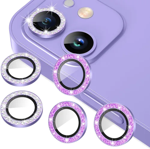 Miniatura 53 de AGVEE Paquete de 6 protectores de lente de cámara para iPhone 14 Pro de 6.1 pulgadas/14 Pro Max de 6.7 pulgadas, con diamantes brillantes y anillo