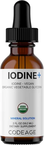 Miniatura 9 de Codeage Gotas de yodo orgánico USDA – 250 mcg – suministro de 1 año – suplemento de yodo líquido naciente – solución de gotas de yodo – yodo puro