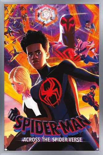 Miniatura 12 de Marvel Spider-Man: Across The Spider-Verse - Póster de pared de hoja del grupo uno, 34 pulgadas de largo x 22.4 pulgadas de ancho, versión enmarcada