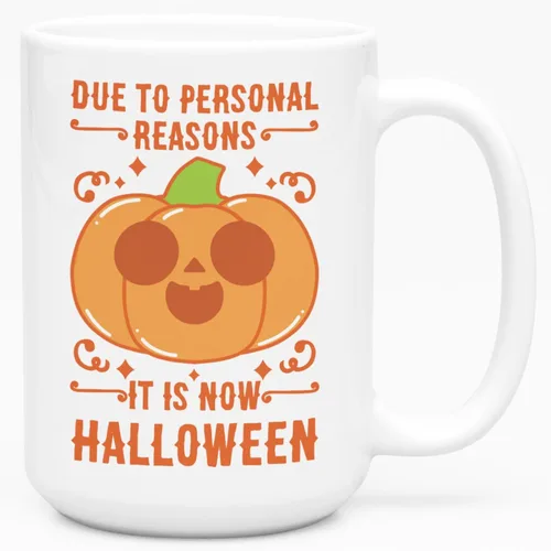 Miniatura 119 de LookHUMAN Taza de Café de Halloween – Halloween Is Meowgical Tazas, Taza de Café Espeluznante Idea de Regalos de Taza, 15 Onzas 10-Blanco