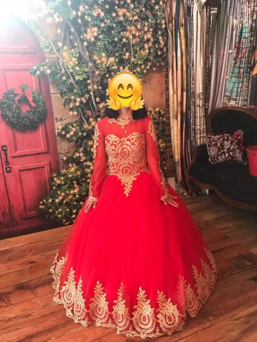 Miniatura 5 de Inmagicdress - Vestido con apliques de encaje dorado para mujer