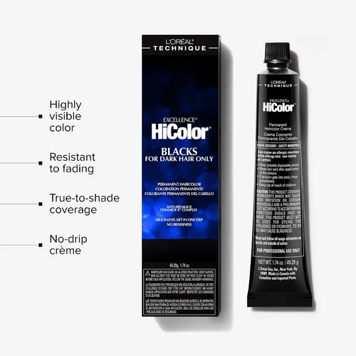 Miniatura 3 de L'Oréal Technique HiColor Violet & Blacks Permanent Hair Color - Anti-Breakage Ceramide R Complex, Multi-Lift with No Brassiness, For Dark Bases