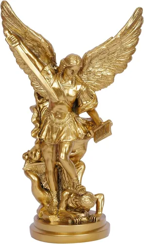 Miniatura 8 de Estatua de San Miguel Arcángel 12 pulgadas Estatua de San Miguel Arcángel Miguel Estatua de San Miguel Arcángel Derrotado a Lucifer Pisotea al