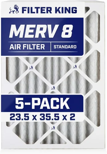 Miniatura 148 de Filter King Filtro de aire de 5.5 x 29.5 x 1 (MERV 8) (paquete de 5) filtros de horno de CA para control de polvo y alergias, fabricados en EE. UU.