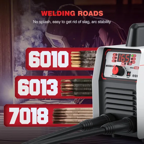 Miniatura 6 de Soldador de palo 165A 110V/220V Máquina de soldadura de arco portátil IGBT inversor pequeño mini soldador con arranque en caliente, fuerza de ARC
