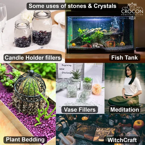 Miniatura 7 de Crocon 1LB Jade Verde piedras rodadas y cristales a granel 2000+ quilates kit de cristales naturales para curación de Reiki, piedras pulidas