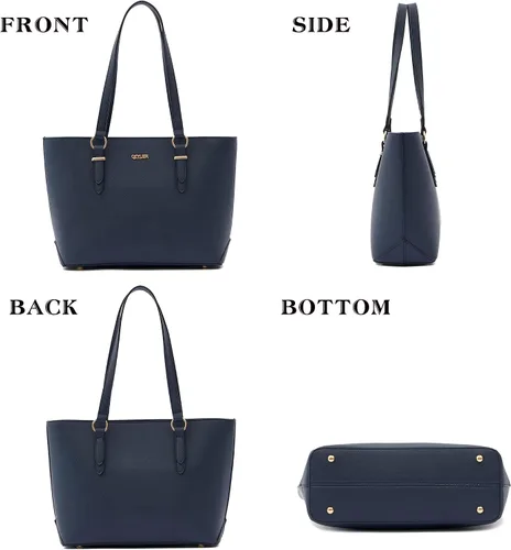 Miniatura 4 de Juego de bolsos y carteras para mujer, bolso de mano para el trabajo, bolso de hombro con asa superior y cartera a juego