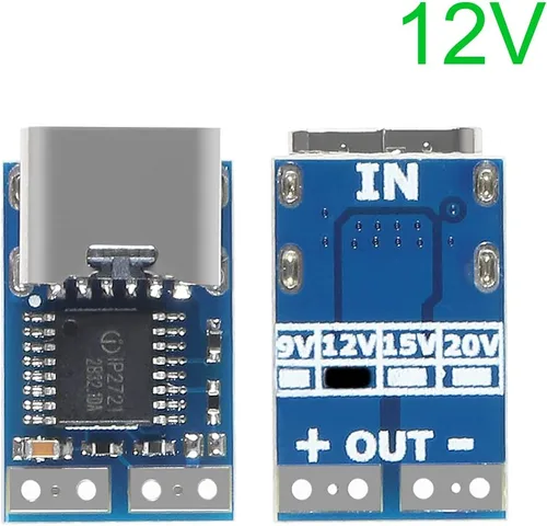 Miniatura 2 de AITRIP 5 unidades PDC004-PD PD Módulo señuelo de señuelo, USB-C PD 12 V CC módulo de disparo de potencia de voltaje fijo 5A Tipo-C entrada hembra