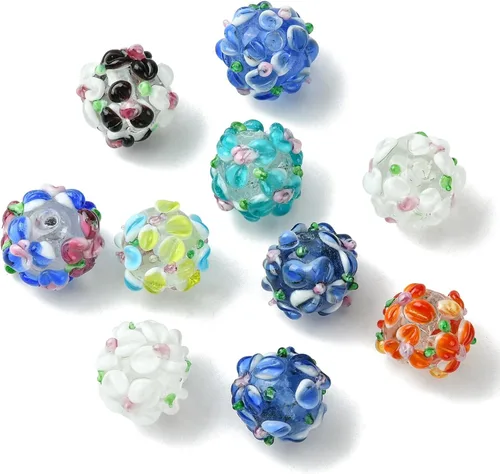 Miniatura 12 de LiQunSweet 100 cuentas de cristal checo transparentes de 10 colores, cuentas sueltas de hoja de trébol para hacer joyas y manualidades, 0.295 x