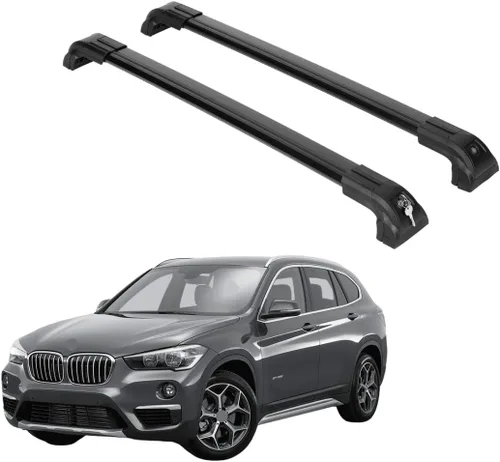 ERKUL Barras transversales de techo resistentes de 220 libras para BMW X1 F48 2016-2022 | Soportes de metal sólido | Barras transversales de