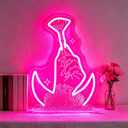 Miniatura 10 de Letrero de Neón de Labios de Cereza, Letreros de Neón para Decoración de Pared Letreros LED Rojos de Neón para Habitación Letreros de Neón Luminosos