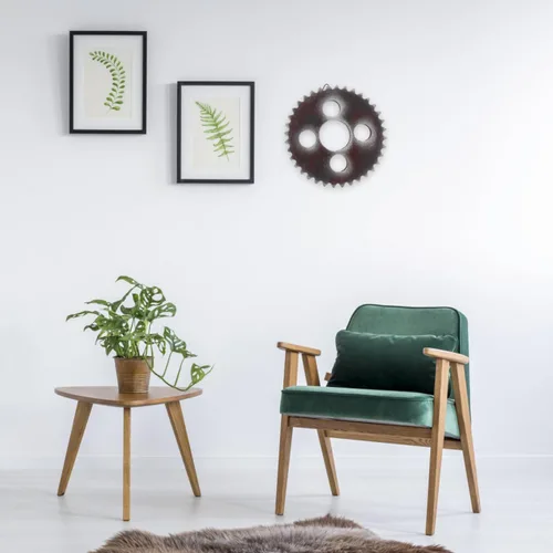 Miniatura 9 de Cabilock 3 piezas de decoración de pared de engranajes retro de madera con diseño hueco estilo industrial colgante de pared para el hogar, bar, sala