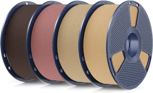 Miniatura 28 de SUNLU Filamento PLA de madera de 0.069 pulgadas, filamento de impresora 3D de fibra de madera real, textura y aroma de madera natural, sin