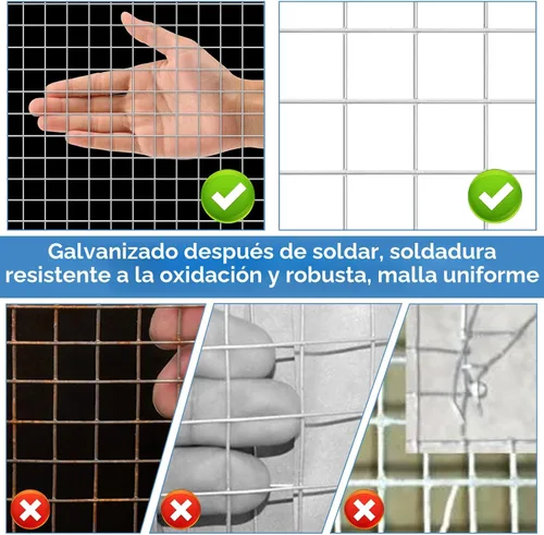 Miniatura 4 de Land Guard 48 pulgadas × 100 pies de malla metálica de calibre 19 recubierta de vinilo negro, malla metálica negra de PVC de 1/2 pulgada, malla