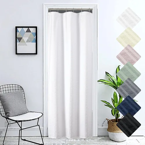 Miniatura 24 de Aiyufeng Moga - Cortina de ducha verde salvia, cortinas de ducha texturizadas en relieve 3D para baño, cortina de baño de tela de poliéster de lujo