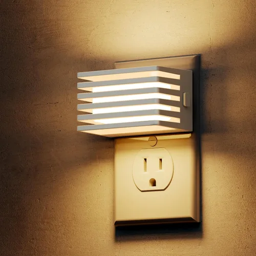 Miniatura 11 de L LOHAS LED Luces nocturnas enchufables a la pared, paquete de 2 luces nocturnas modernas con sensor de atardecer a amanecer, luz nocturna