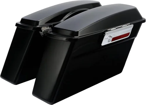 Miniatura 15 de Green-L Alforjas rígidas negro vívido con llaves de pestillo negro y forros compatibles con Harley Touring Road King Street Glide Electra Ultra
