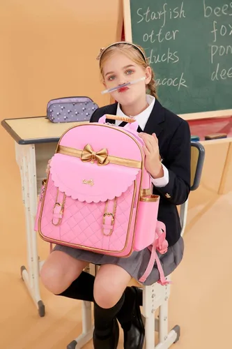 Miniatura 2 de Mochila impermeable de PU para niños de la escuela primaria