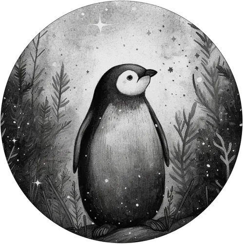 Miniatura 3 de PopSockets PopGrip estándar de pingüino floral vintage