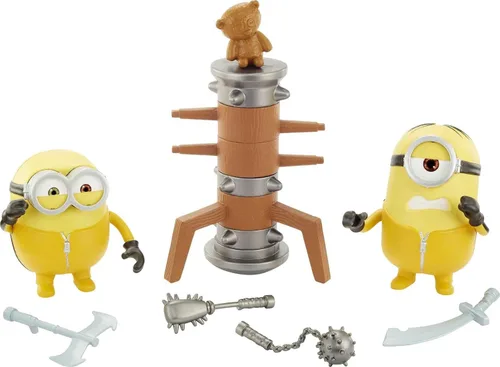Miniatura 5 de Minions: The Rise of Gru Movie Moments Martial Arts Minions: Figura de acción de aproximadamente 4 pulgadas, juguete interactivo con articulación