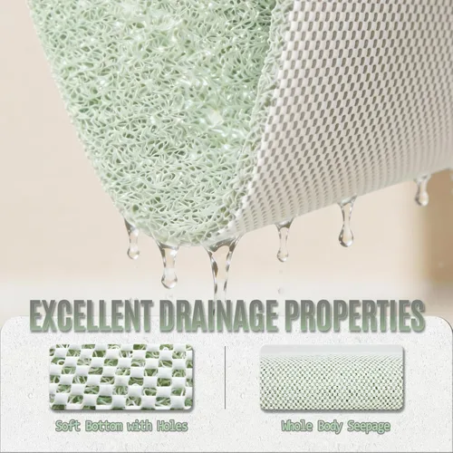 Miniatura 3 de Joyhalo Tapete de ducha antideslizante, de secado rápido, para ducha, bañera, baño, hogar, 17 x 24 pulgadas, color verde menta