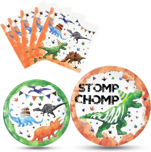Miniatura 26 de WERNNSAI Platos y servilletas de granja – 48 piezas de decoración de cumpleaños de animales de granja, platos de papel de granero para niños, fiesta