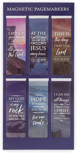 Miniatura 31 de Christian Art Gifts - Conjunto de marcapáginas magnéticos unisex con versículos bíblicos en blanco y negro Gospel Salvation, diseños inspiradores