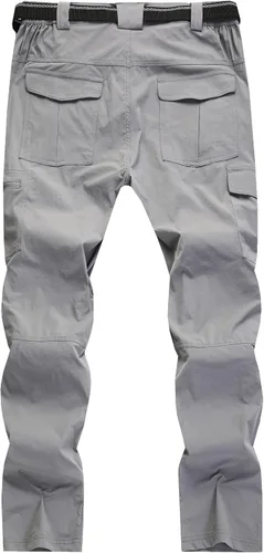 Miniatura 7 de Pantalones de senderismo para hombre, ligeros, resistentes al agua, de secado rápido, pesca, viajes, campamento, al aire libre, transpirables