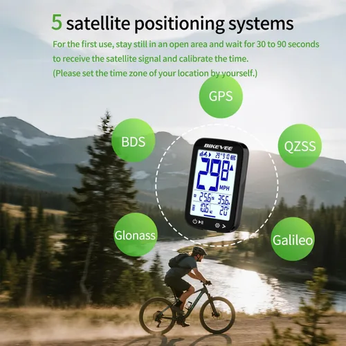 Miniatura 6 de Velocímetro de Bicicleta GPS Ordenador de Ciclismo Inalámbrico – Inicio/Parada Automática, Retroiluminación Automática, Odómetro de Bicicleta