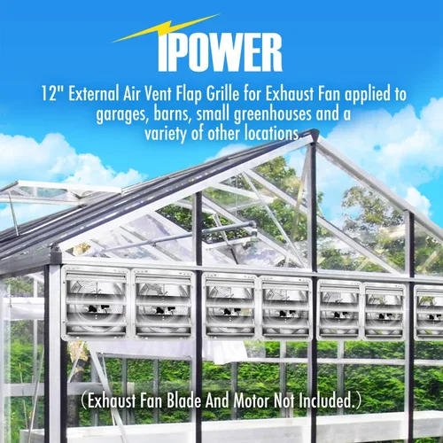 Miniatura 5 de iPower Rejilla de ventilación automática de aluminio cuadrado de 14 pulgadas, color plateado