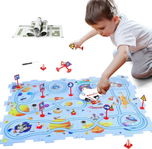 Miniatura 9 de YOOYID Puzzle Racer - Juego de pistas de coche para niños, juguetes para niños de 3 a 5, juguetes para niños de 3, 4, 5, 6 años, juguetes