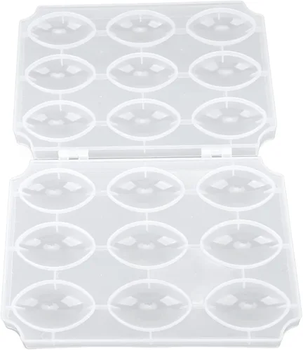 Miniatura 7 de Máquina para hacer albóndigas, 9 rejillas manuales de pastel de carne casera, procesador de albóndigas para postres de pasteles fritos (transparente)