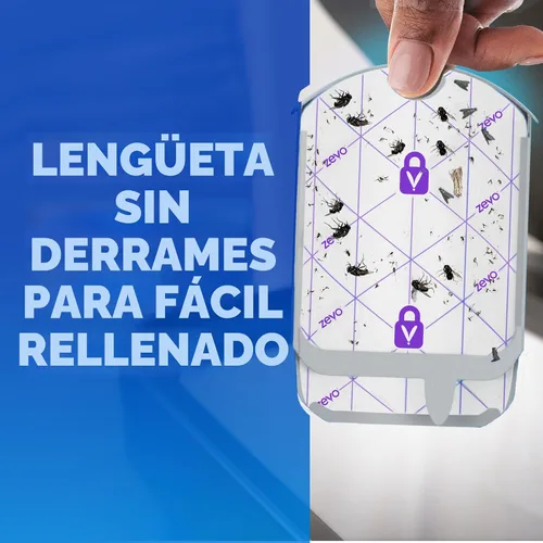 Miniatura 6 de Zevo Cartuchos de Recarga Oficiales para Trampa de Insectos Voladores - Compatible con la Trampa Zevo y la Trampa para Moscas de Interior MAX