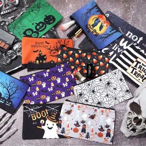 Miniatura 6 de Reginary 20 bolsas de cosméticos de Halloween, bolsas de regalo para niños, niñas y mujeres, organizador de artículos de tocador