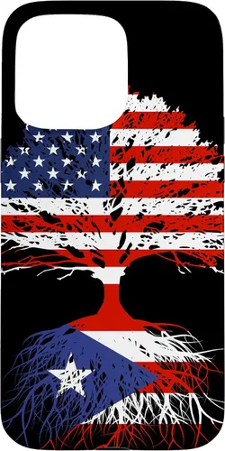 Funda para iPhone 15 Pro Max Puerto Rico Boricuas Roots Puerto Rico con bandera estadounidense