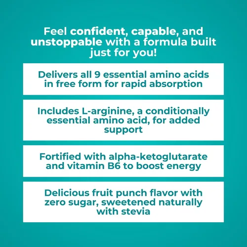 Miniatura 4 de Reignite Wellness by JJ Virgin Amino Power Powder Aminoácidos esenciales de fácil absorción con alfa-cetoglutarato Entrenamiento, músculos