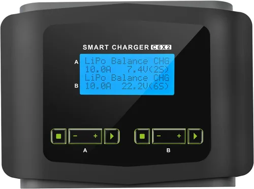 Cargador de batería dual lipo 1S-6S RC Cargador de batería de coche 240W 10A Balance Cargador de descarga para LiPo/Li-ion/Vida (1-6s)