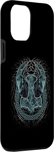 Miniatura 3 de Funda de mitología nórdica pagana para iPhone 14 Plus Viking Mjolnir Thors Hammer