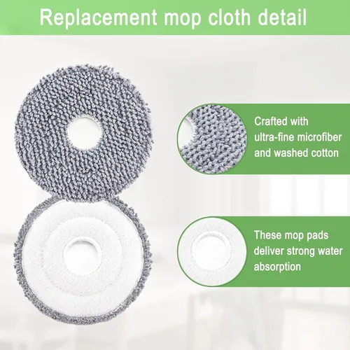 Miniatura 5 de Kit de piezas de repuesto para aspiradora iRobot Roomba Plus 505 Combo 405 Combo, 2 cepillos rodillos, 6 almohadillas de fregado, 6 filtros, 8