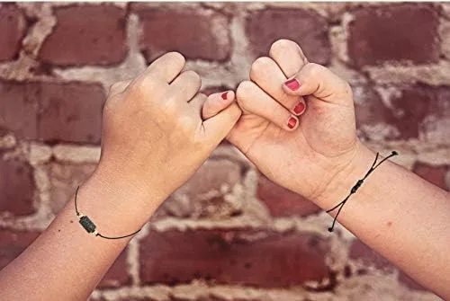 Miniatura 6 de Pulseras de regalo para madre e hija, pulsera de mejor amiga, rosa pomise a juego para parejas, pulseras familiares para mujeres y niñas, Cobre, otro
