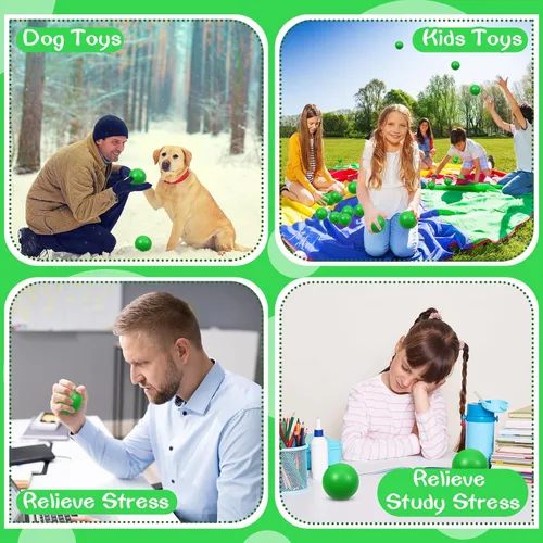 Miniatura 3 de Pelotas de espuma verde para aliviar el estrés para niños y adultos, juguetes sensoriales para aliviar la ansiedad, TDAH, autismo (verde)