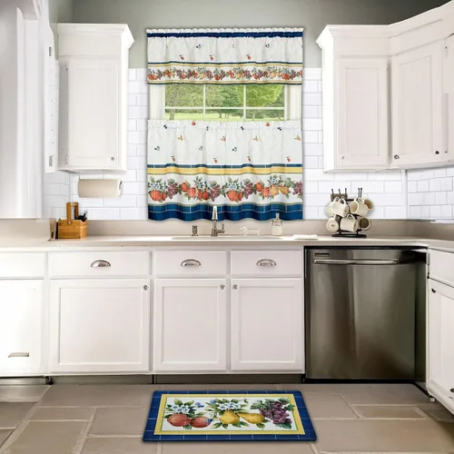 Miniatura 2 de Tapete Antifatiga de Confort para Piso - 18 x 30 Pulgadas (Azulejos Frutales) - Alfombra Impermeable Antideslizante - Tapete Acolchado Fácil