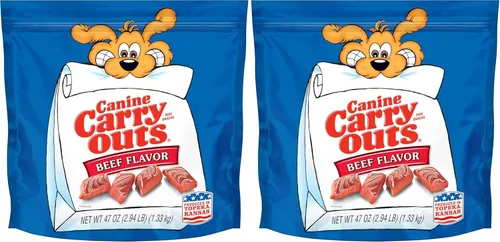 Miniatura 19 de Canine Carry Outs Golosinas para perros, sabor a carne, 22.5 onzas (paquete de 4)