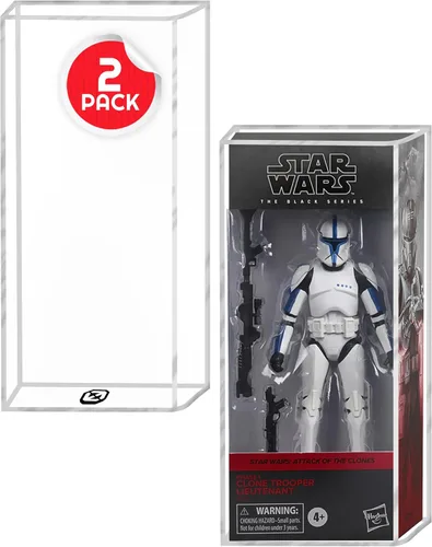 EVORETRO Estuche de exhibición para figuras de acción Compatible con Hasbro Star Wars 2020 Serie Negra Caja inclinada para figuras de acción de 6