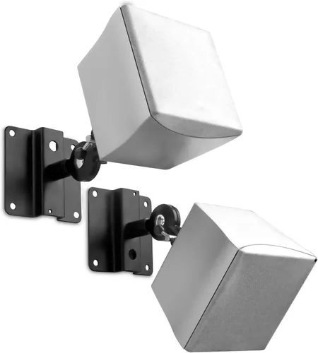 Miniatura 2 de Mount-It! Mount-it - Soportes universales para altavoces satelitales de alta resistencia, color negro
