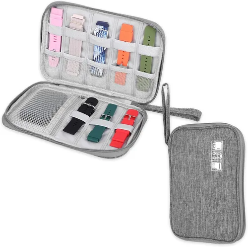 TIESOME Funda de almacenamiento para correa de reloj, bolsa organizadora de viaje para correas de reloj, resistente al agua, organizador de correas